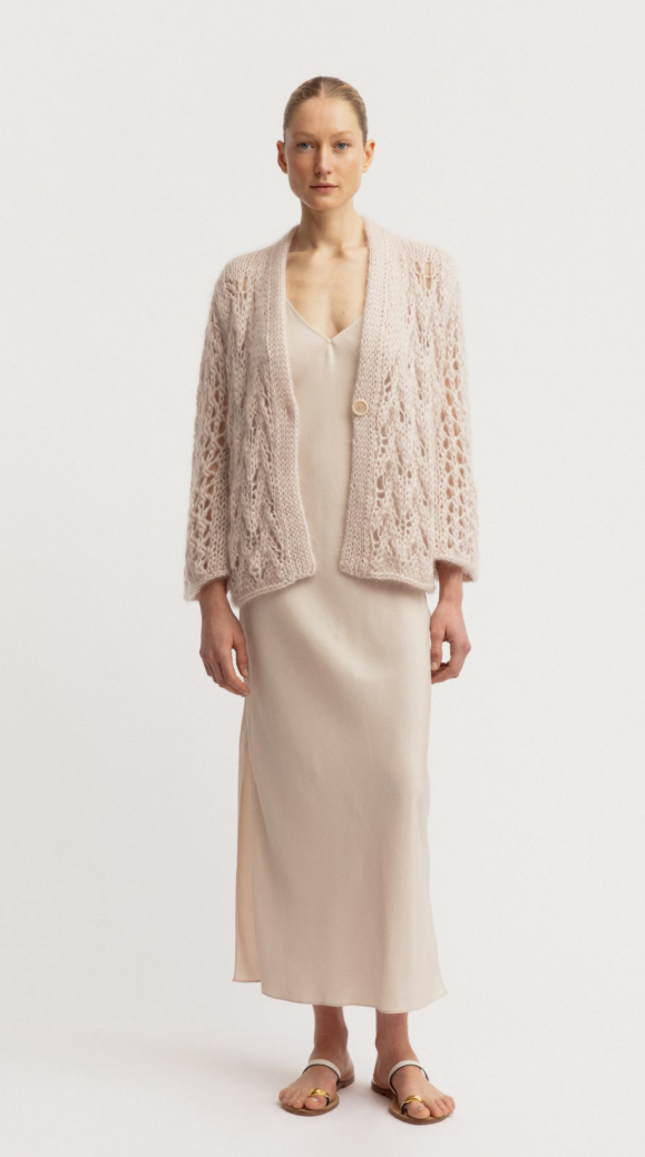 Iris von Arnim - Handgestrickter Cardigan Lille in Puder