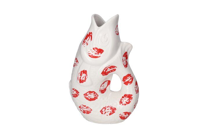 Gift Company - Monsieur Carafon Fischvase S Weiß Rot 1,2 Liter