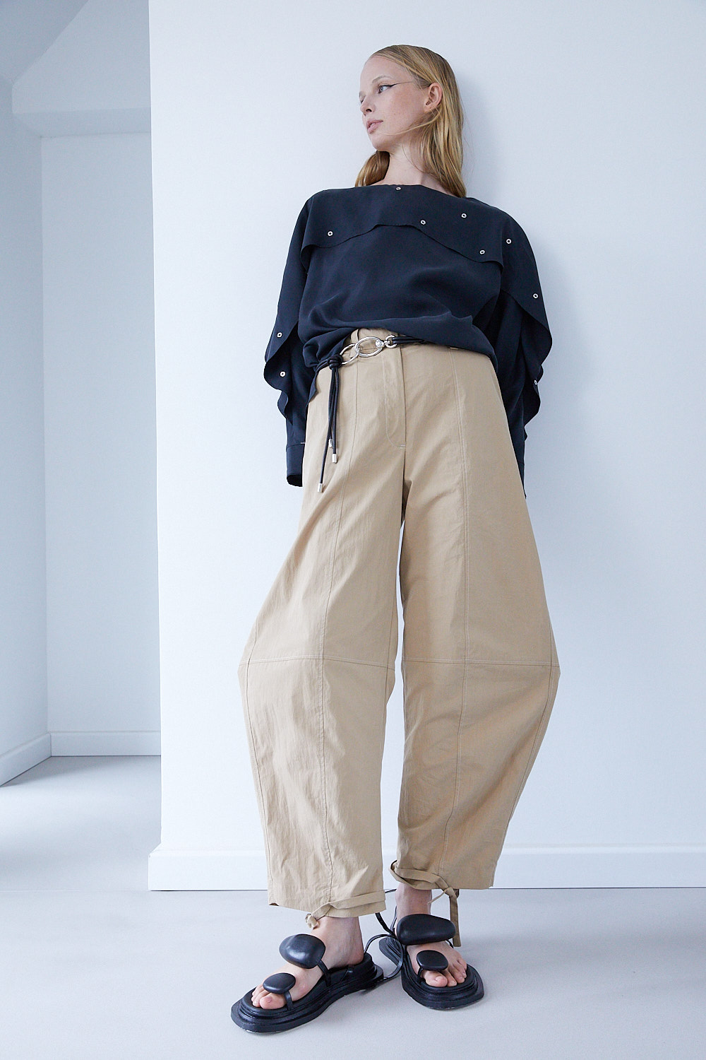 Uli Schneider - Tec Silk Shirt mit Nieten black