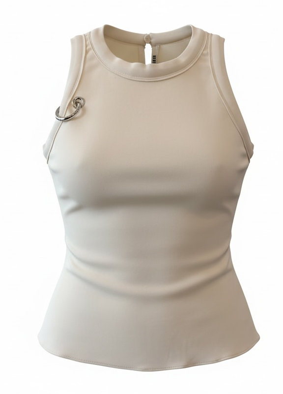 Uli Schneider -  Sweat Pierced Tanktop off white