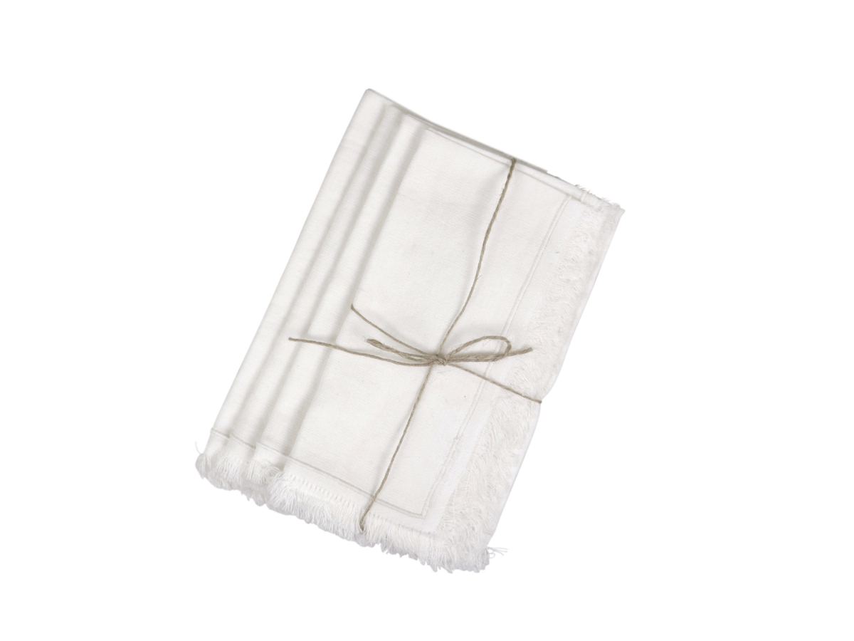 Serviette mit Fransen Set