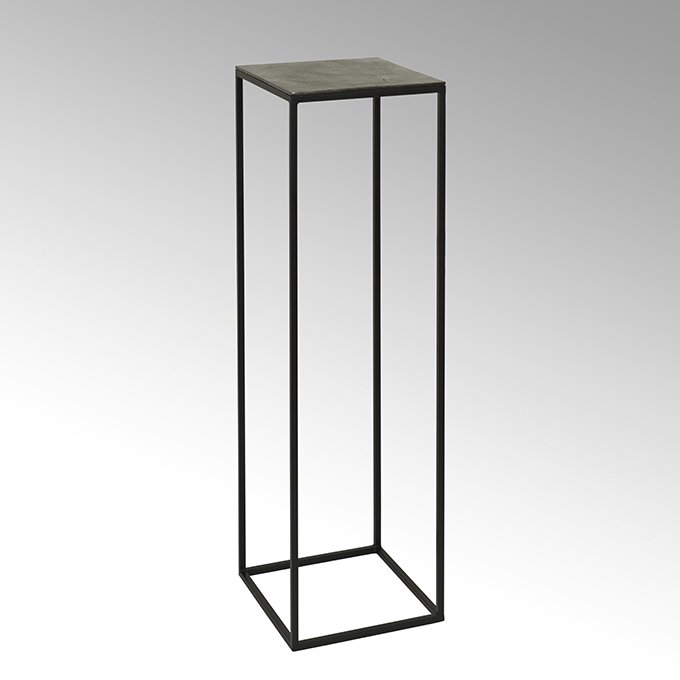 Lambert - Konsole schwarz Graphit-Finish Design Säule aus Metall H 100 cm