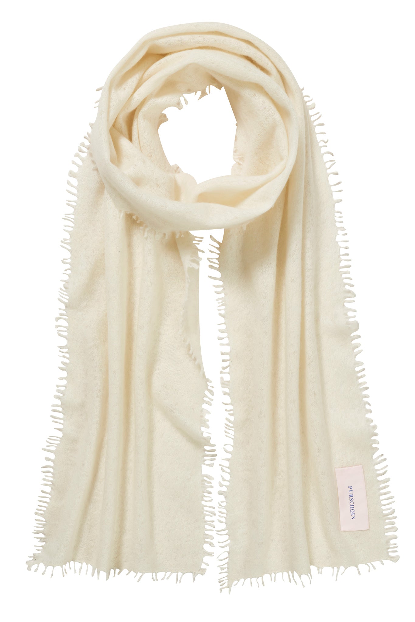 PURSCHOEN - Kaschmirschal Slim Natural Einfarbiger Cashmere Schal
