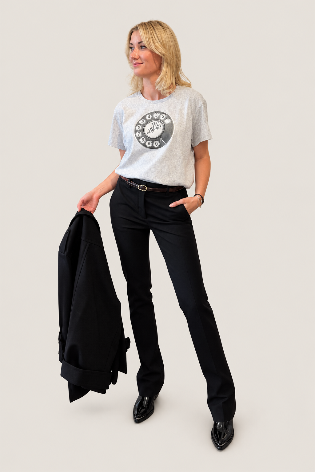 Dorothee Schumacher - Printshirt Grau Baumwolle Metallic-Print