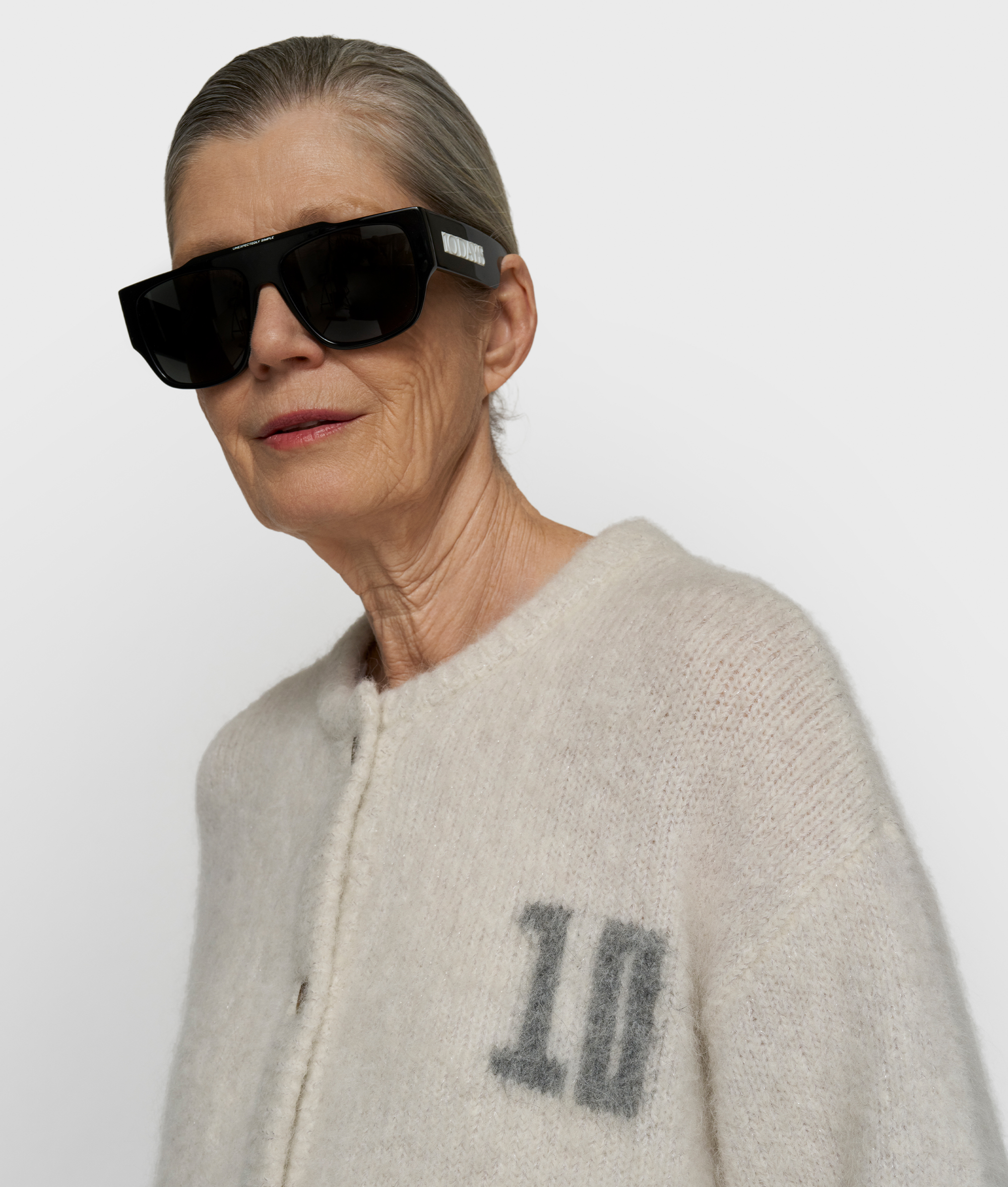 10 Days - Hairy Knit Cardigan Ecru