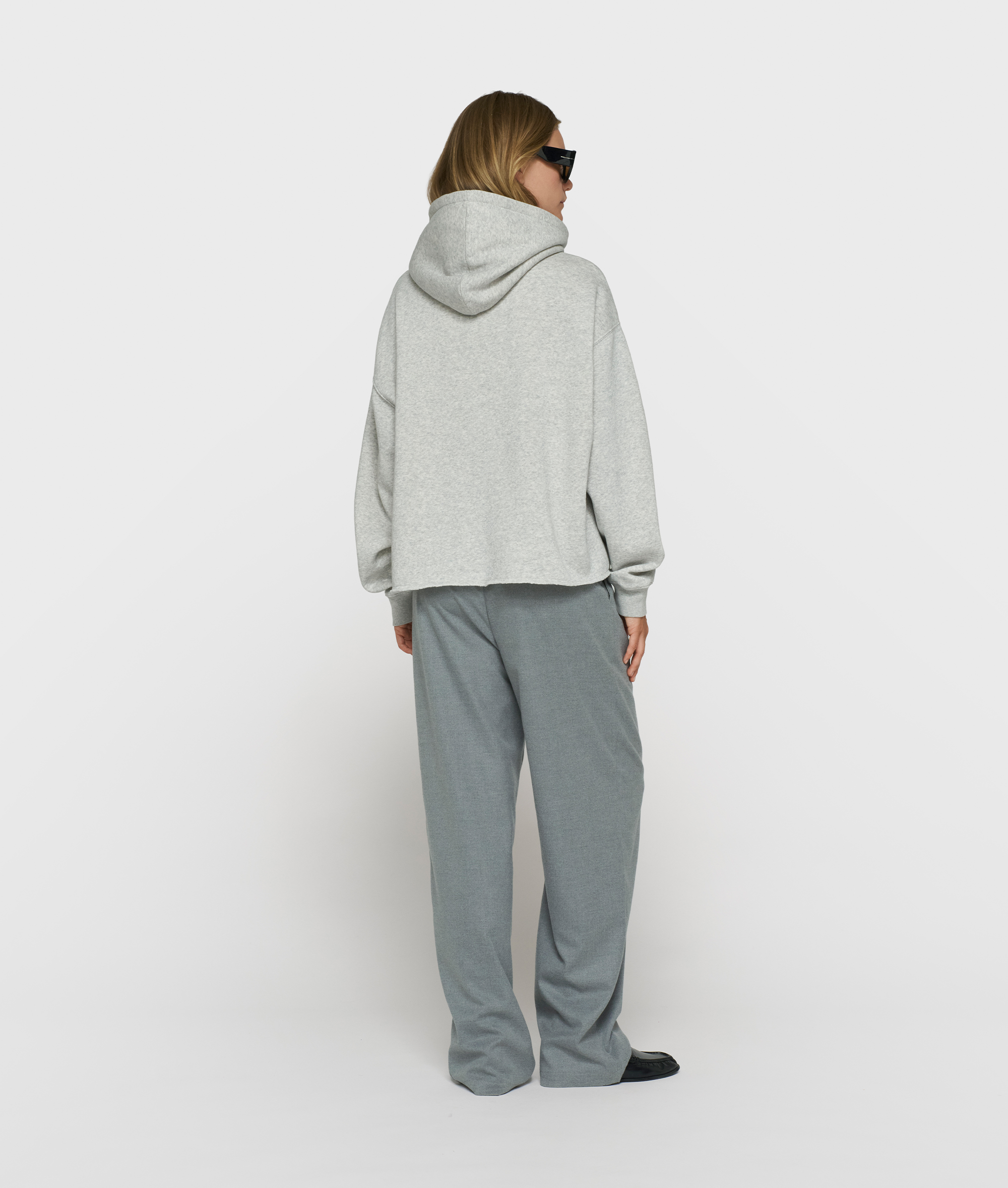 10DAYS - Statement Hoodie Curly 10 Grey Mélange