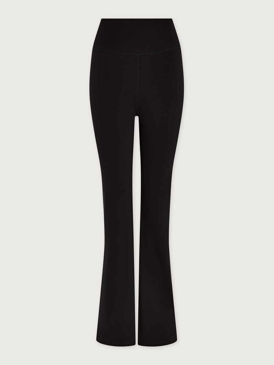 Varley - Leggings Schwarz mit ausgestelltem Bein und hohem Bund