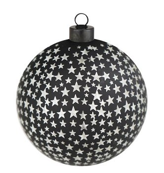 LED Glaskugel Akos Stern sichwarz 12cm Ø
