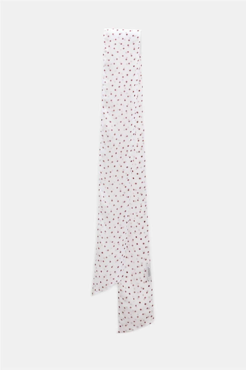 Dorothee Schumacher - Schal Small Bordeaux Polka Dot Viskose-Georgette Leichter