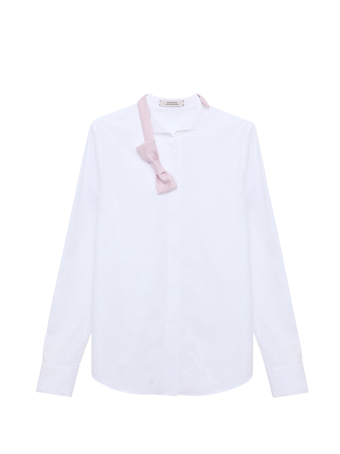 Dorothee Schumacher -  Hemd aus Baumwoll-Popeline mit Fliege white lilac