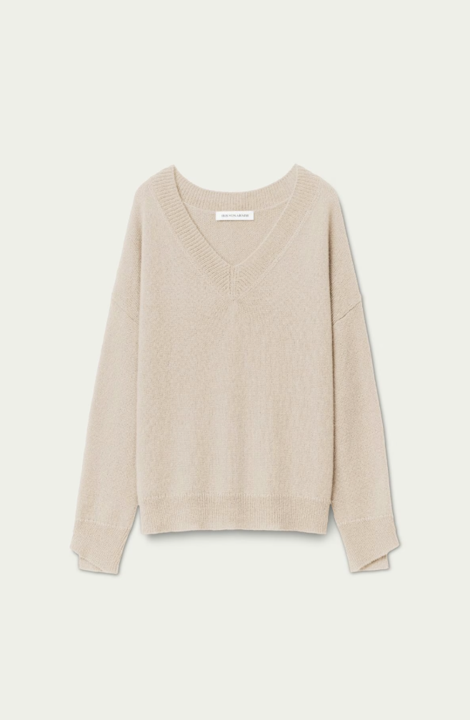 Iris von Arnim - Cashmere V-Neck Pullover off white