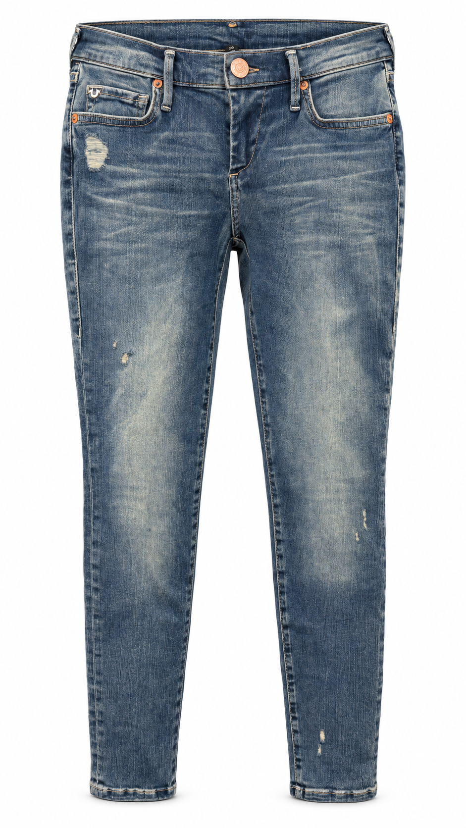 True Religion - Halle Lacey Jeans Deep Blue mit schmalem Bein
