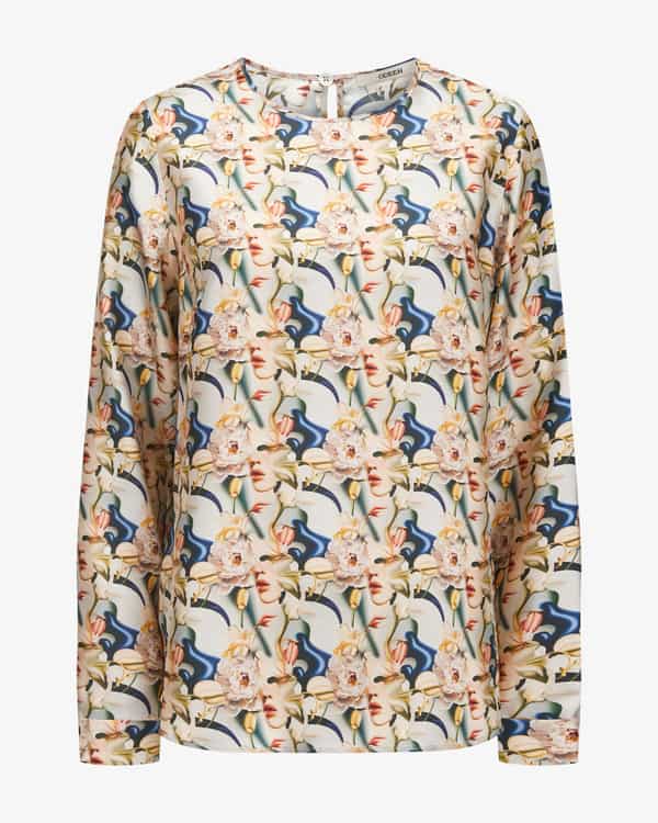 ODEEH - Seidenbluse mit Print