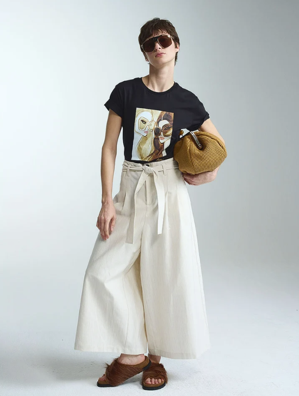 Railin - T-Shirt Chloé Sunnies Schwarz Baumwolle Art Print