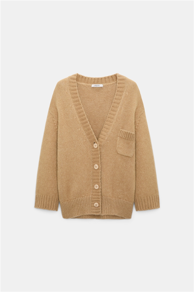 Dorothee Schumacher - Cardigan Urban Favorit Champignon aus Merino & Baby Alpaka