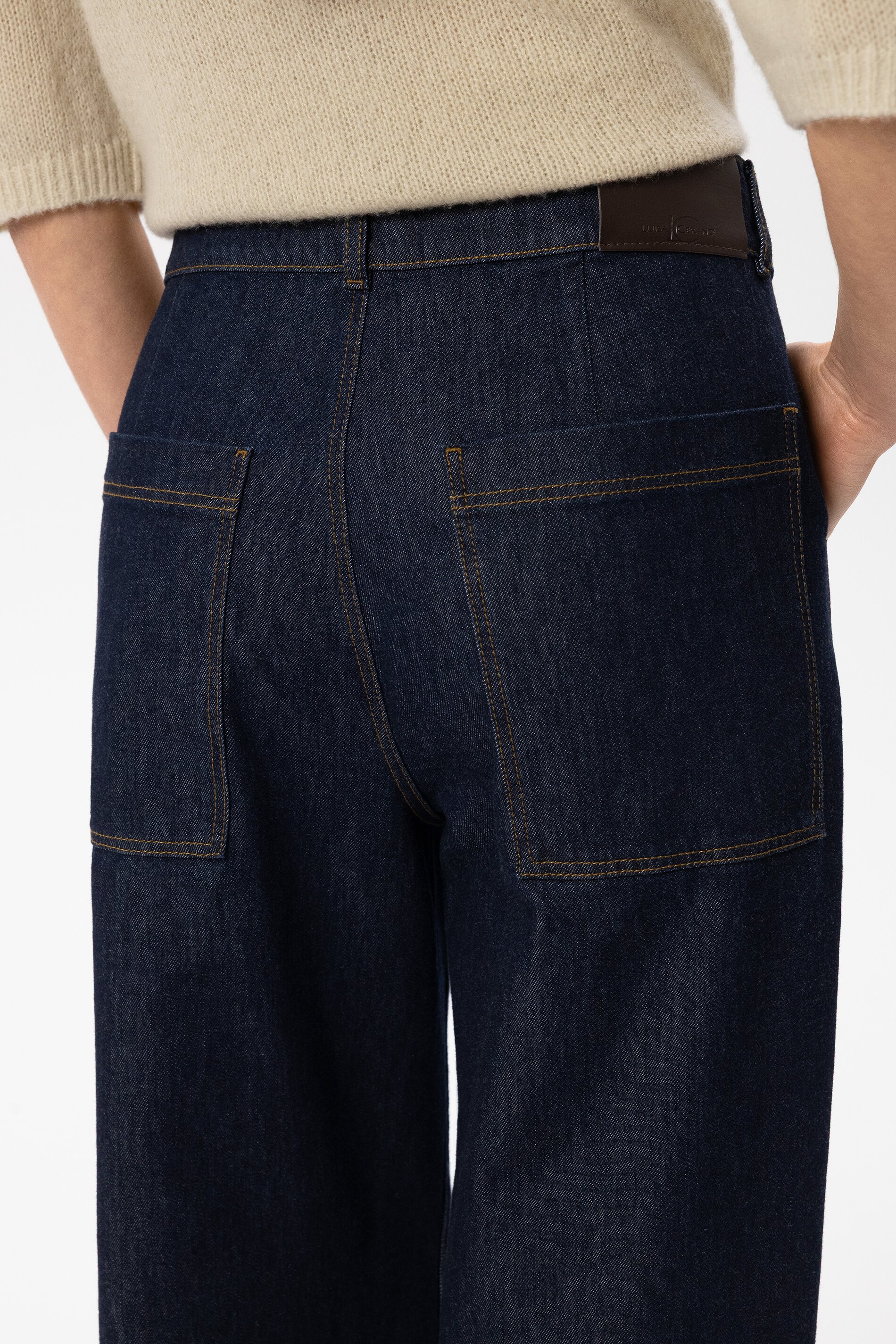 Luisa Cerano - Wide Leg Jeans Denim Blue aus Stretch-Denim