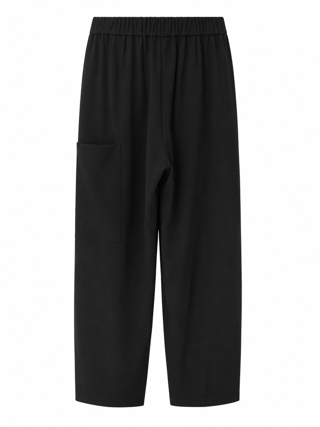 Uli Schneider - Hose Schwarz Flanell Gabardine Barrel Cargo