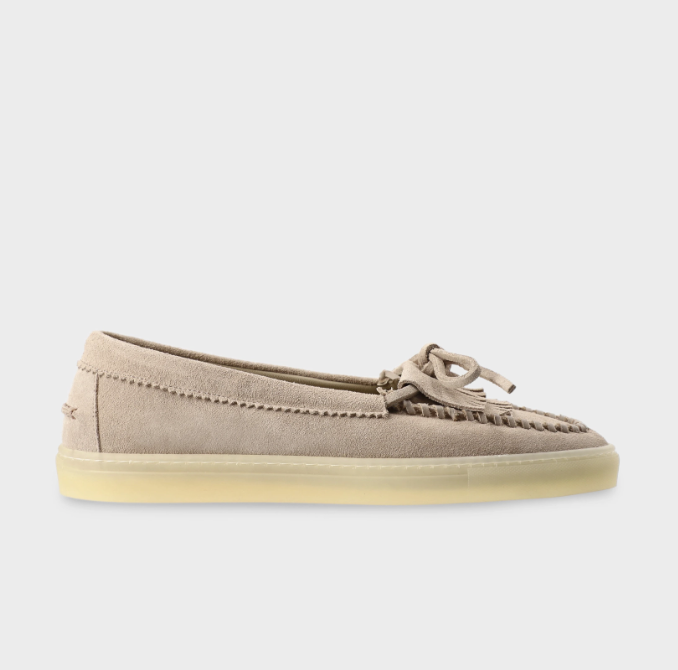 Copenhagen - Segelschuh mit Schleife und Fransen sand