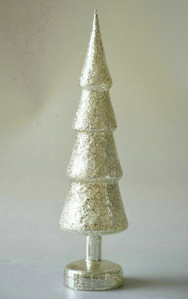 Glasbaum mit Fuß 27,5 cm H silber