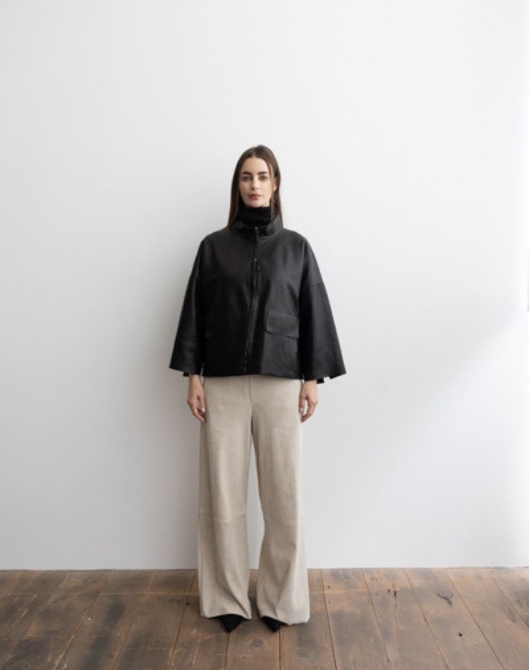 Ayasse - Lederjacke Dolly Black Oversize