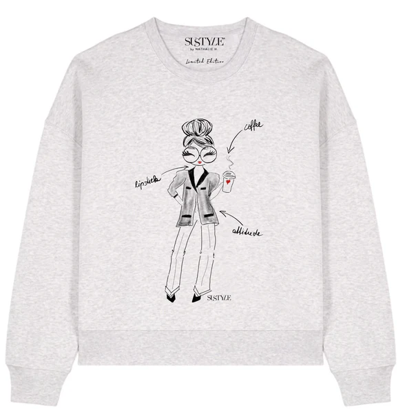 SUSTYLE - Sweater Working Girl grau