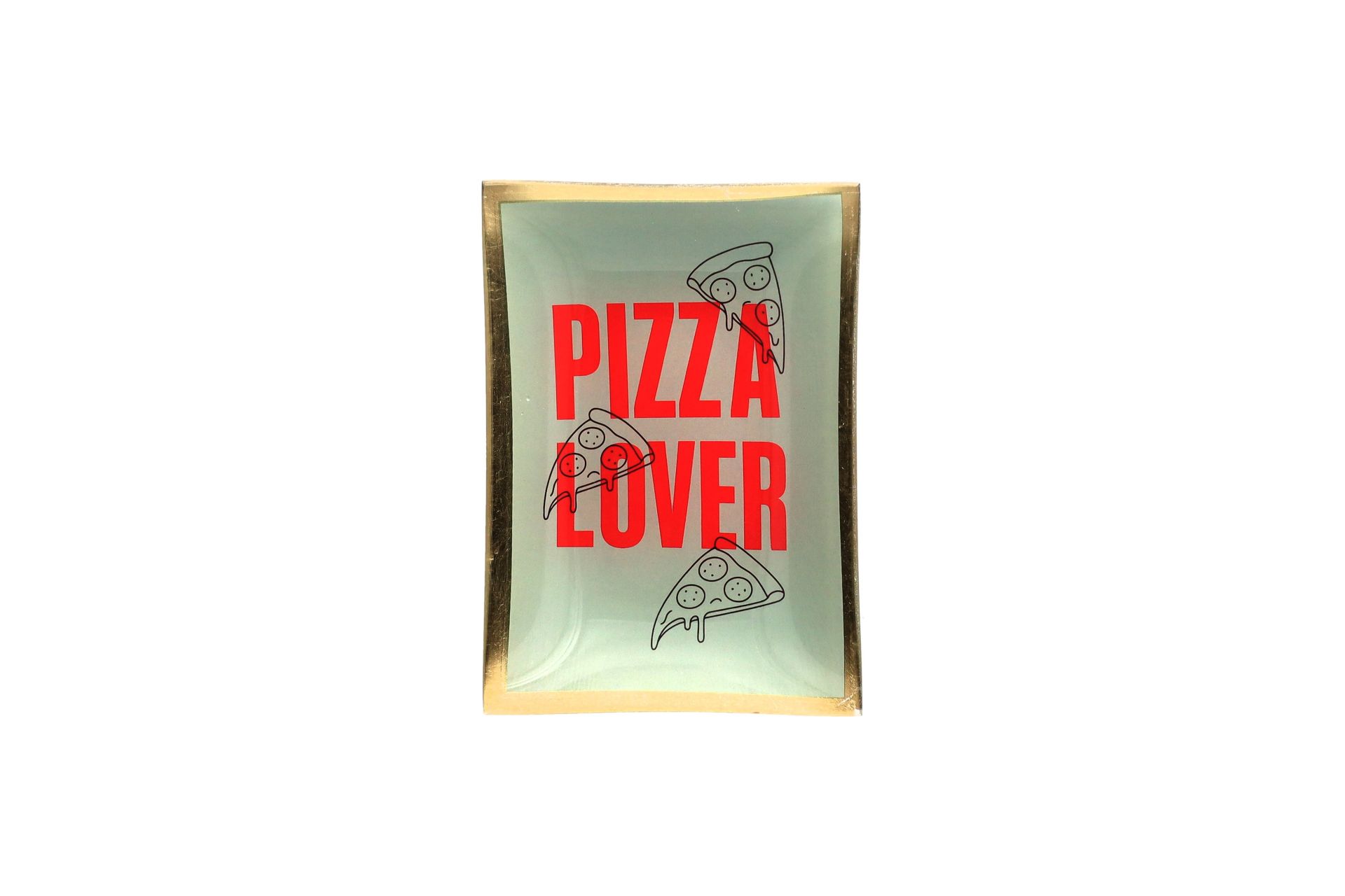 Gift Company - Love Plates Glasteller M Pizza Lover Mehrfarbig