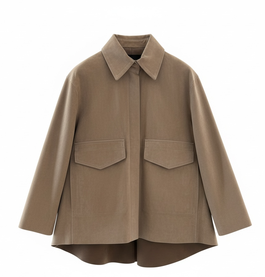 AYASSE - Lederjacke/Hemd Anna taupe