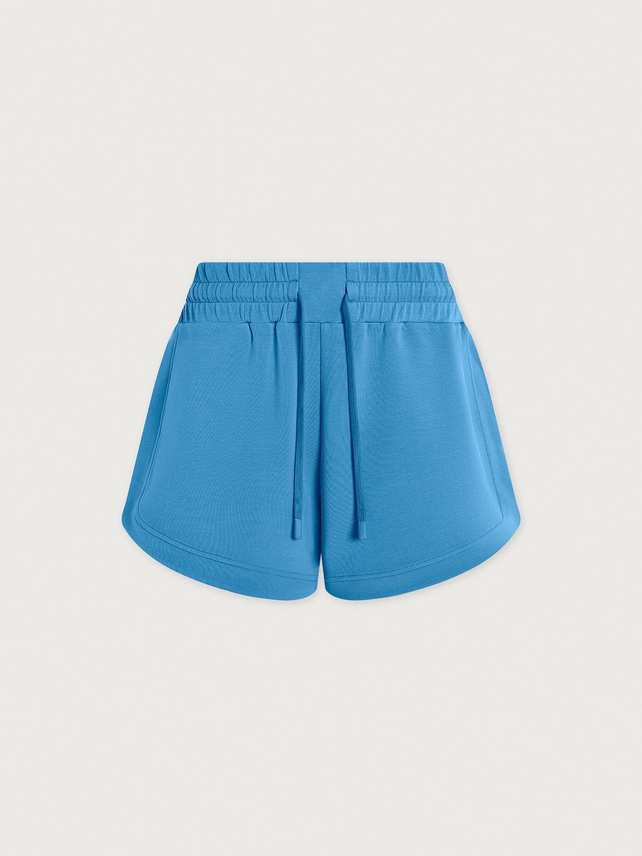 Varley - Shorts Azure Blue aus DoubleSoft® mit hohem Bund
