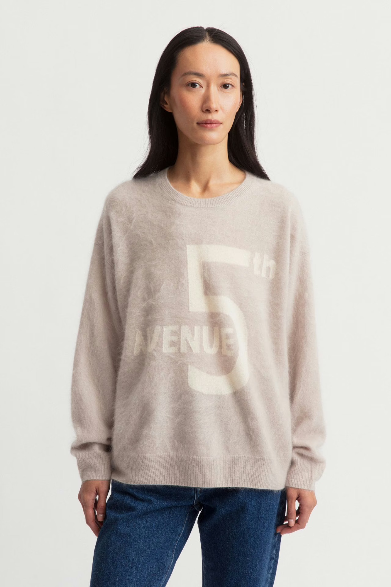Iris von Arnim - 5th Avenue Brushed Cashmere Pullover Kitt Ecru Statement Knit