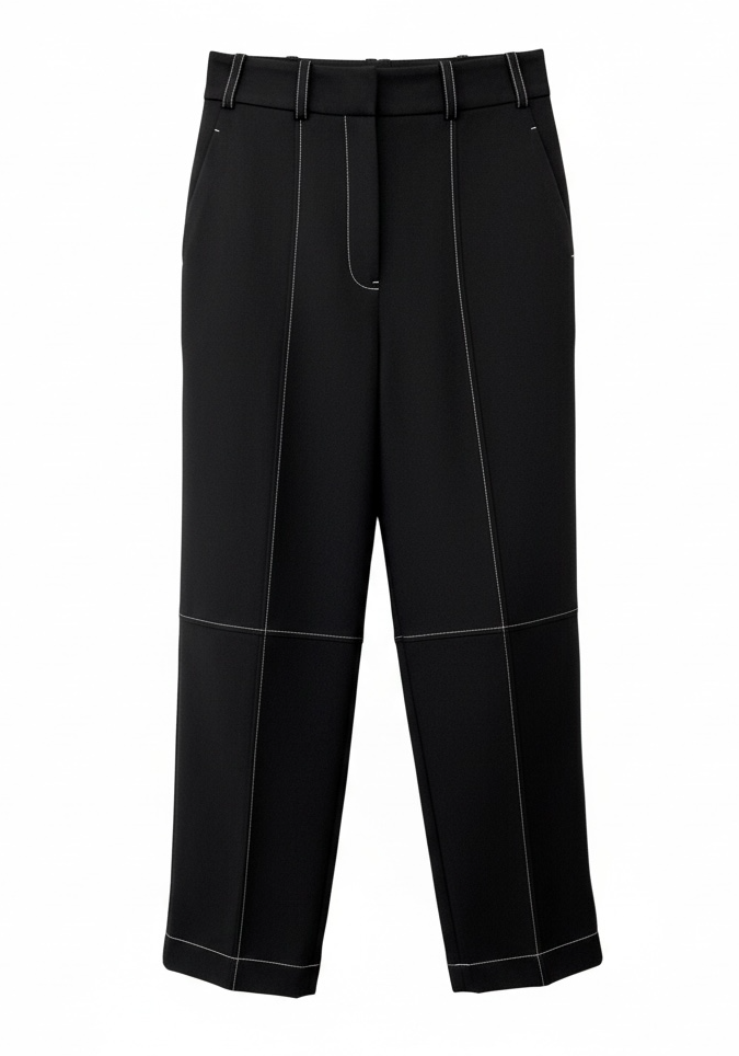 Uli Schneider - Viscose Stretch Barrel Pants Black