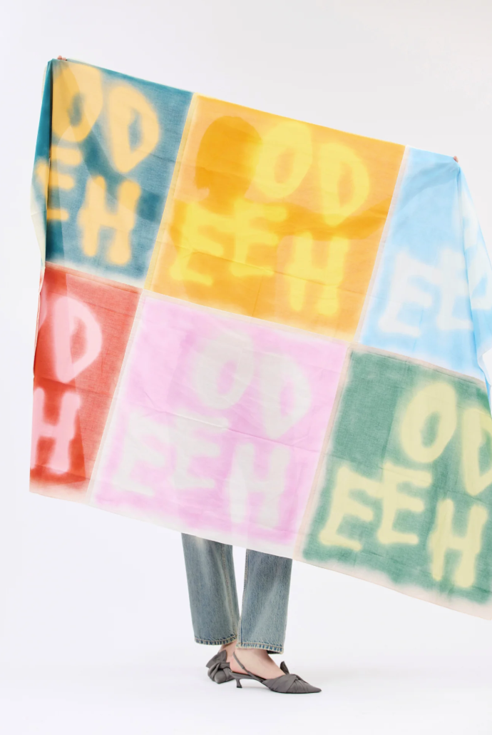 ODEEH - Patched Logo Schal multicolor