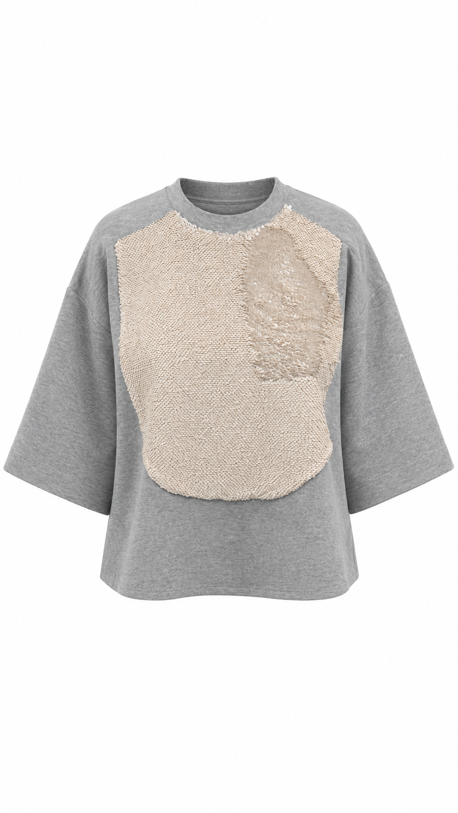 Uli Schneider - Patched Big Shirt Oslo Paillettenfront