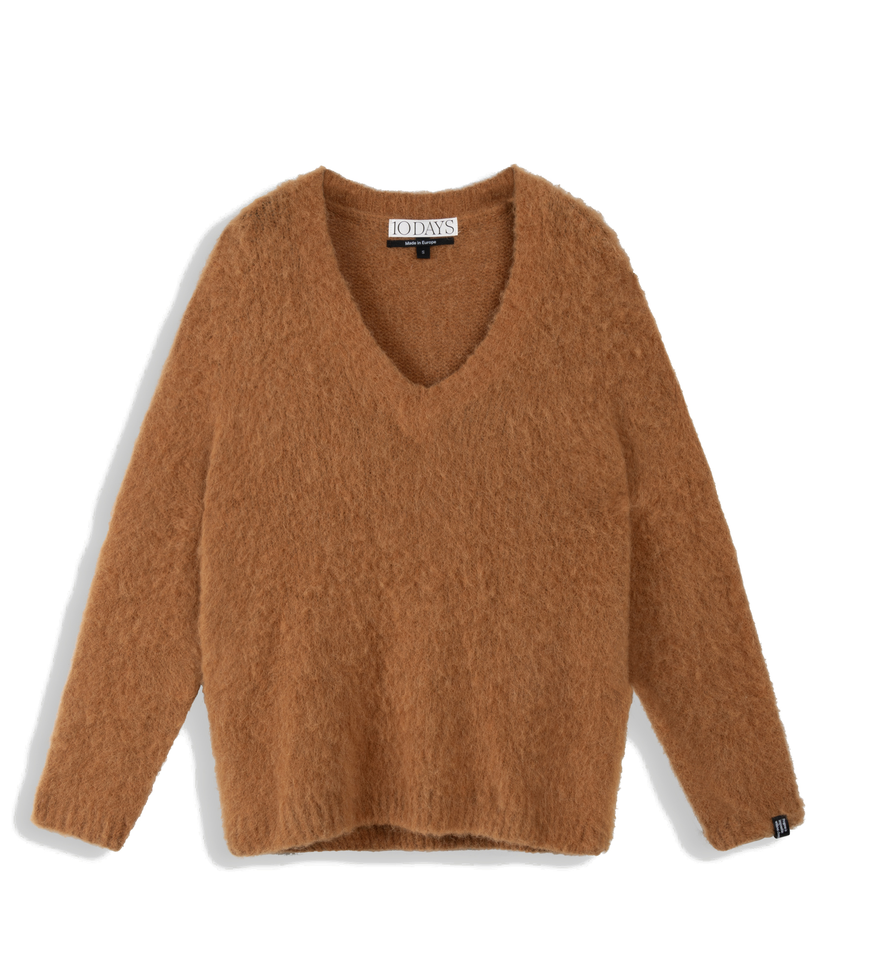10 Days - Strickpullover mit V-Ausschnitt zimt