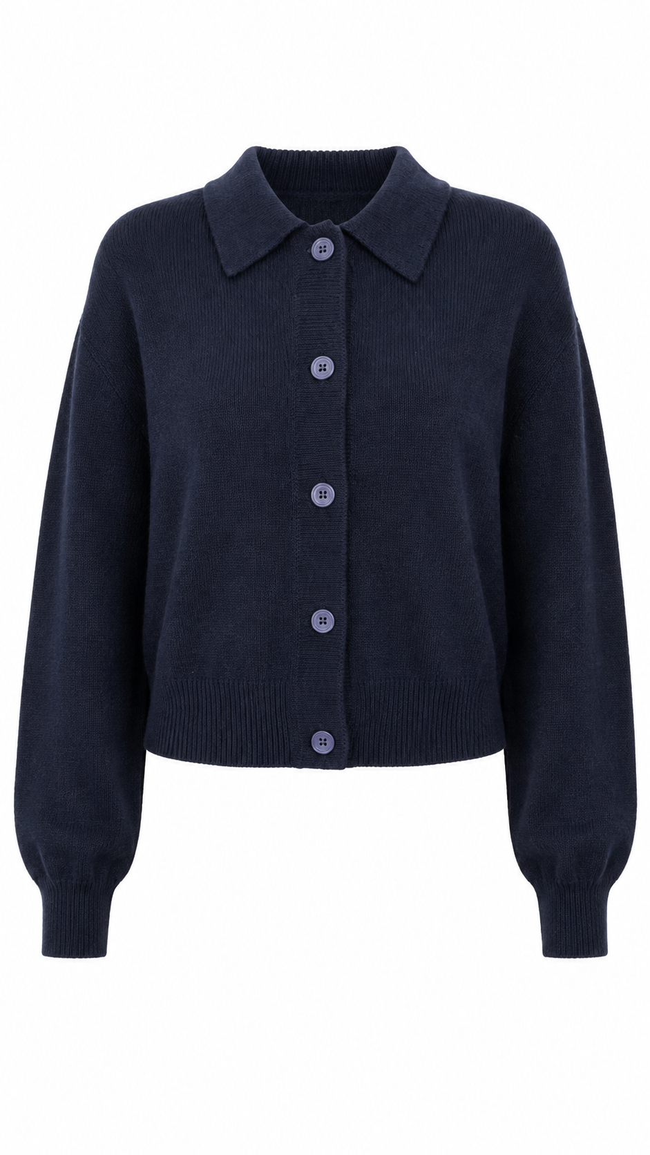 True Religion - Strickjacke Midnight Navy Wolle-Kaschmir