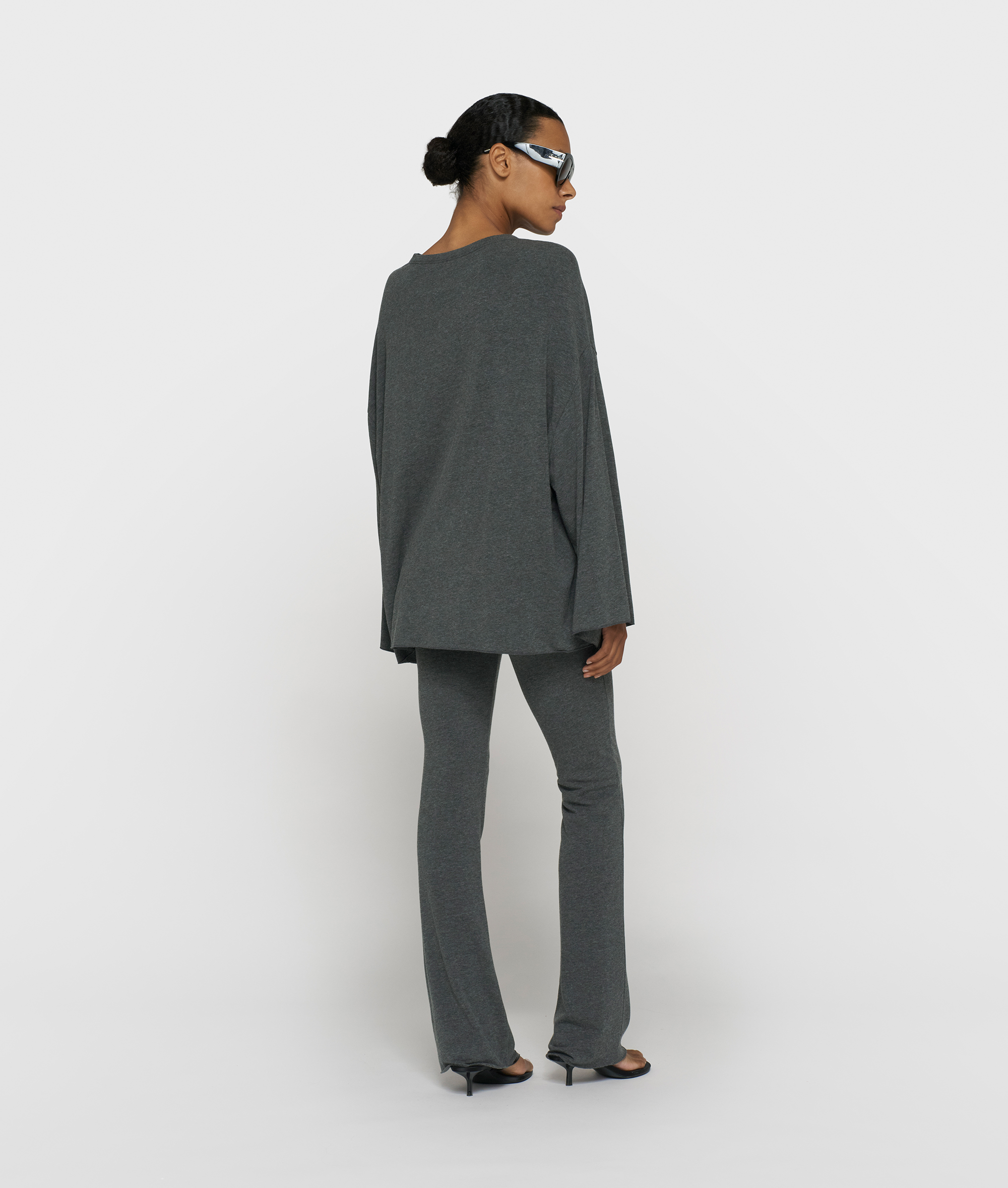 10DAYS - Oversize Longsleeve Mélange Modal-Jersey