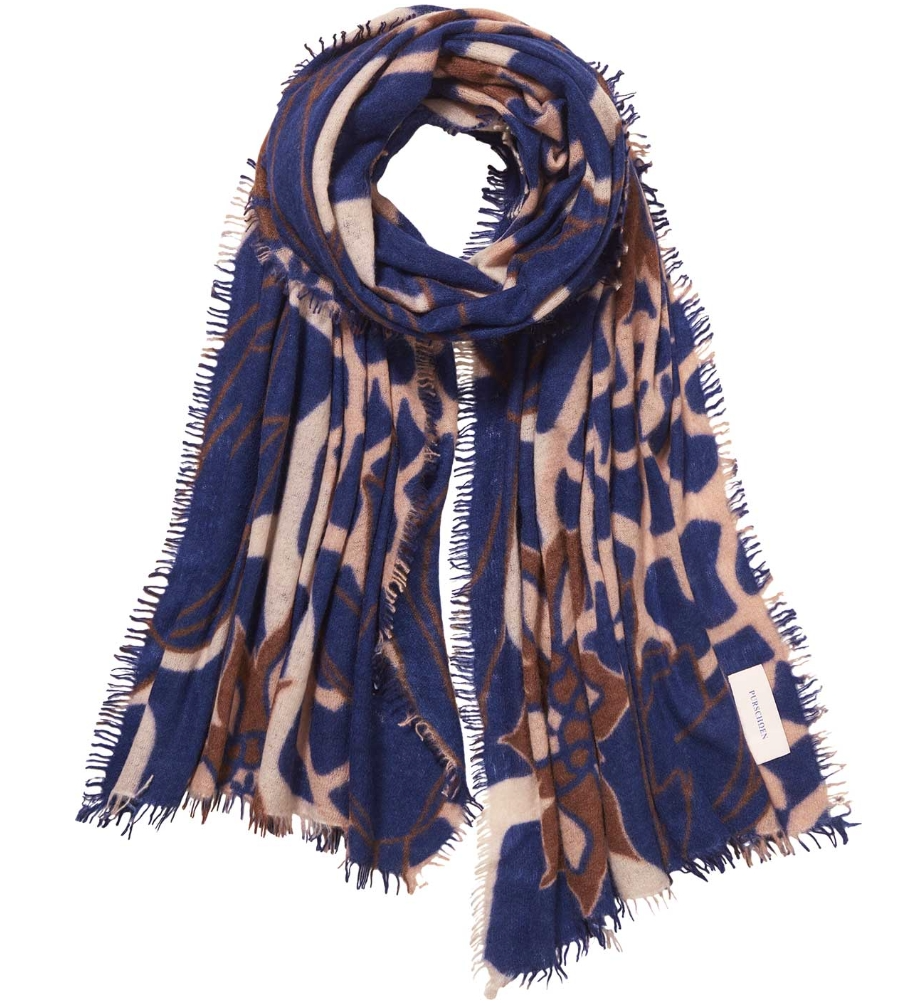 PURSCHOEN - Kaschmirschal Neo Zahara Dirty Nougat Puder Blue