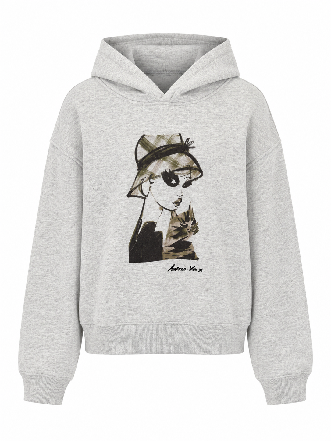 Railin - Hoodie Innocent Glance Hellgrau Melange Art Print