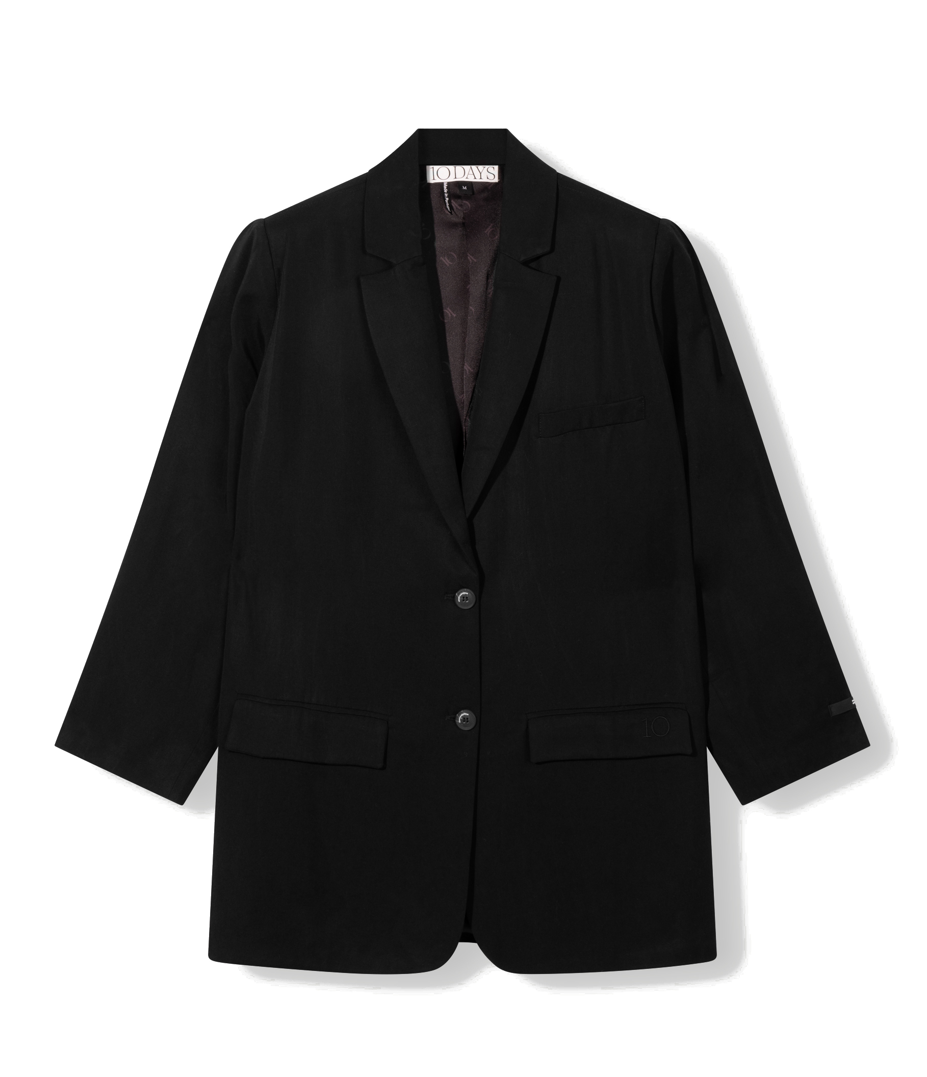 10 Days - Flowy Blazer Lyocell black