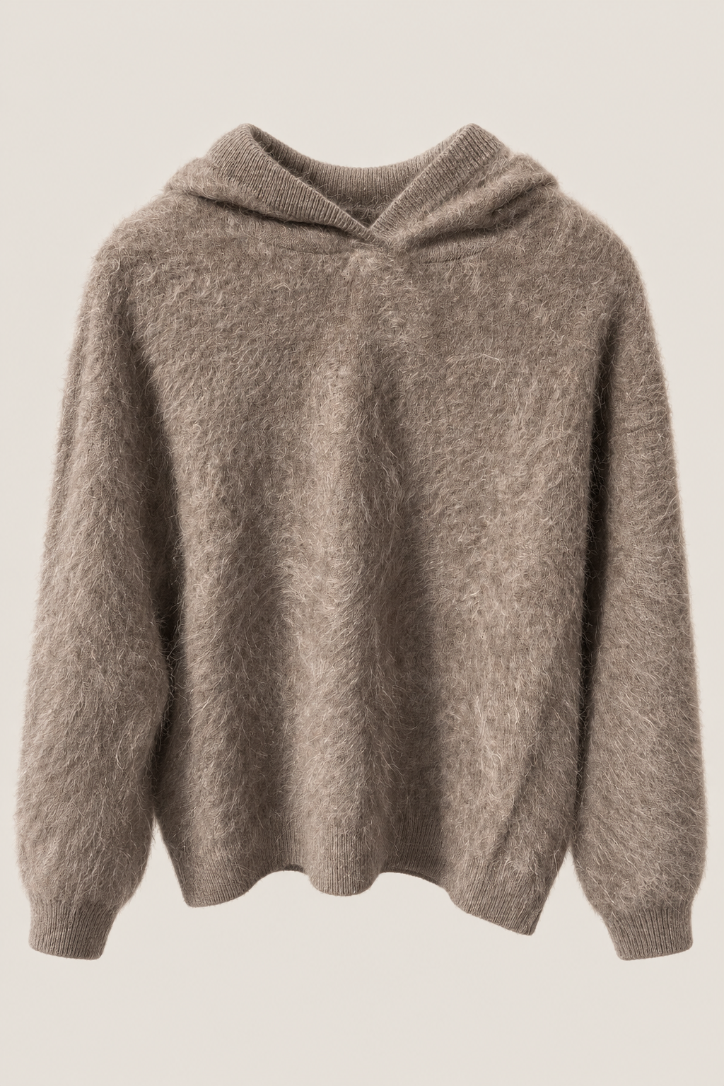 Iris von Arnim - Kapuzenpullover Dabora Taupe aus Brushed Cashmere