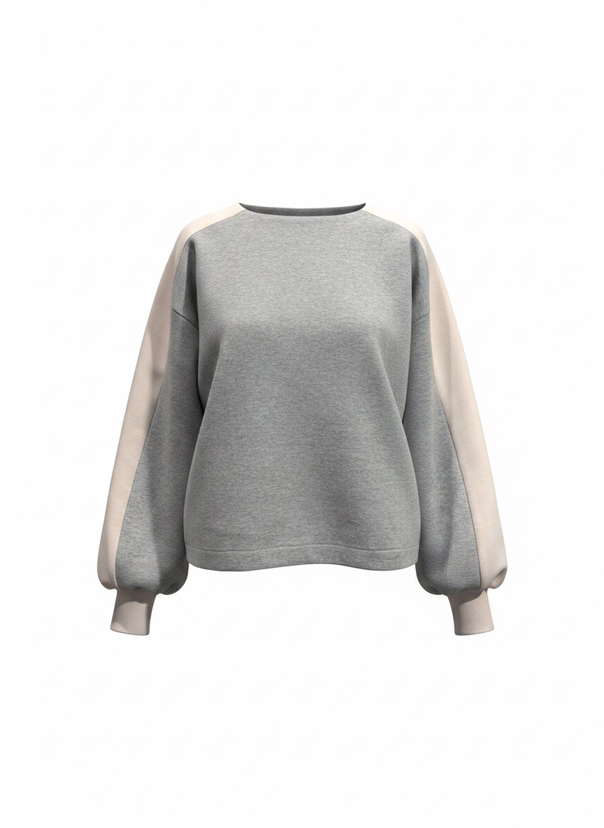 Uli Schneider - Patched Sweater Oslo/First Light Baumwoll-Stretch
