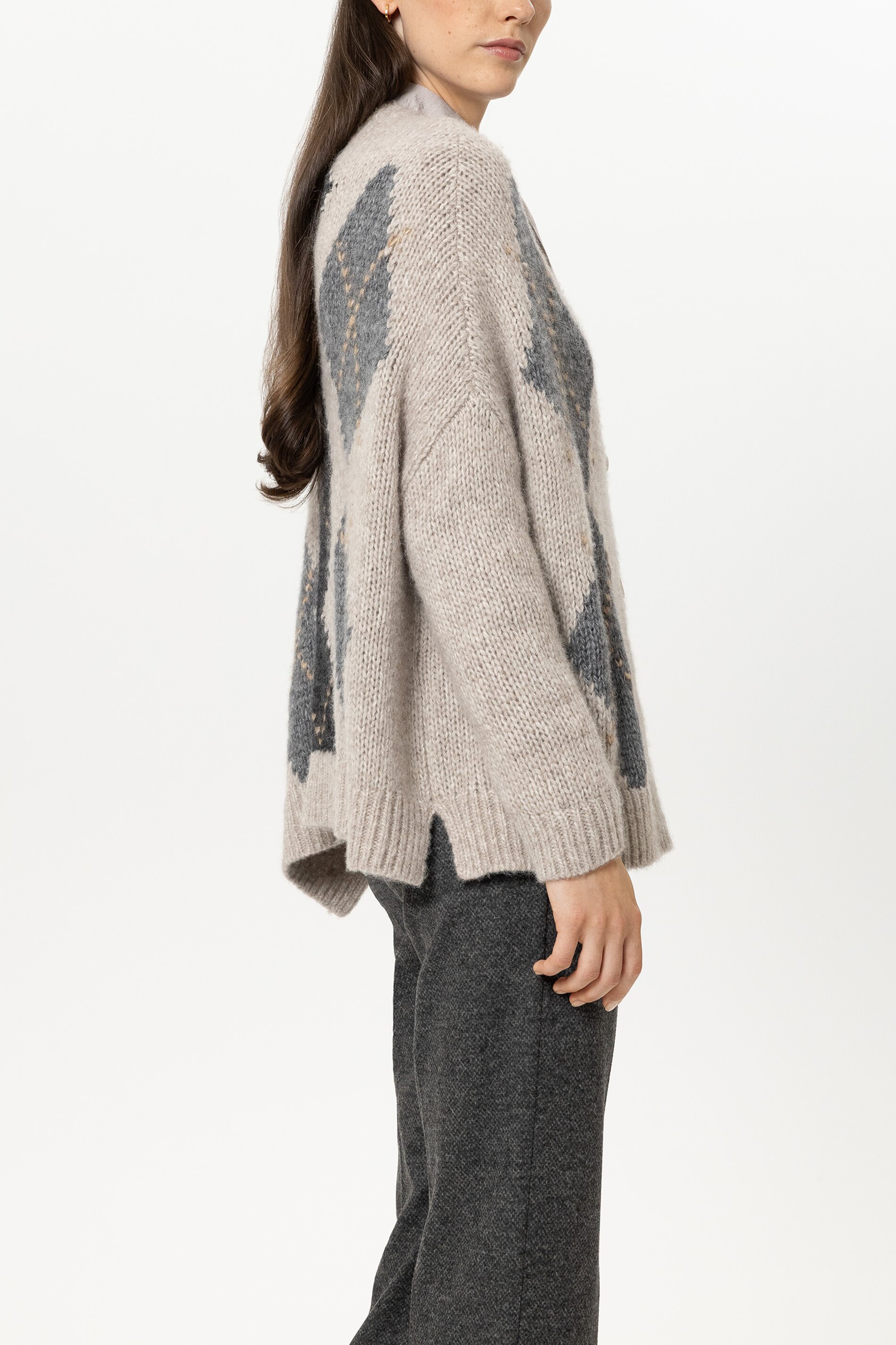 Luisa Cerano - Alpaka Mix Cardigan mit Muster