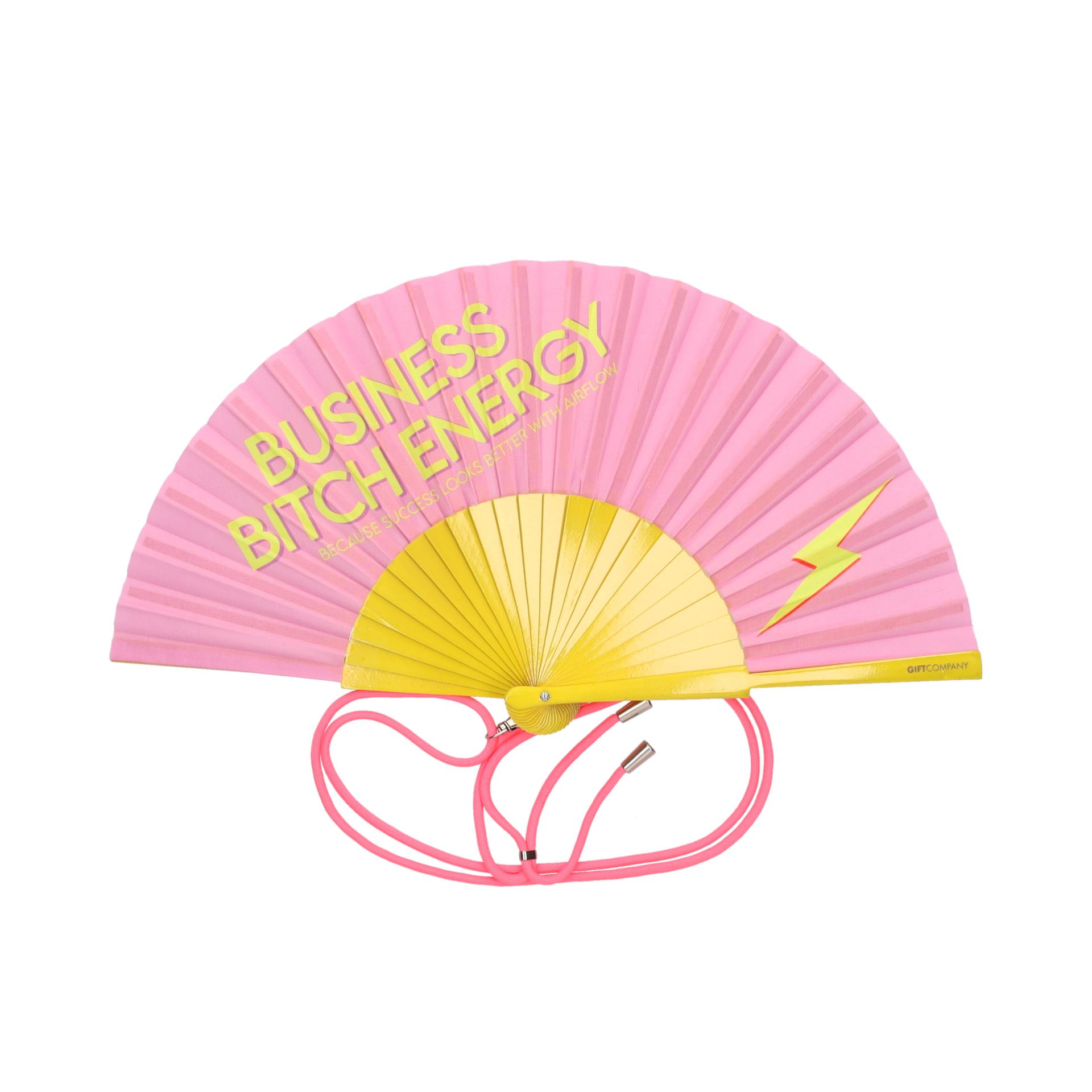 Fächer Rosa Gelb Statement Accessoire