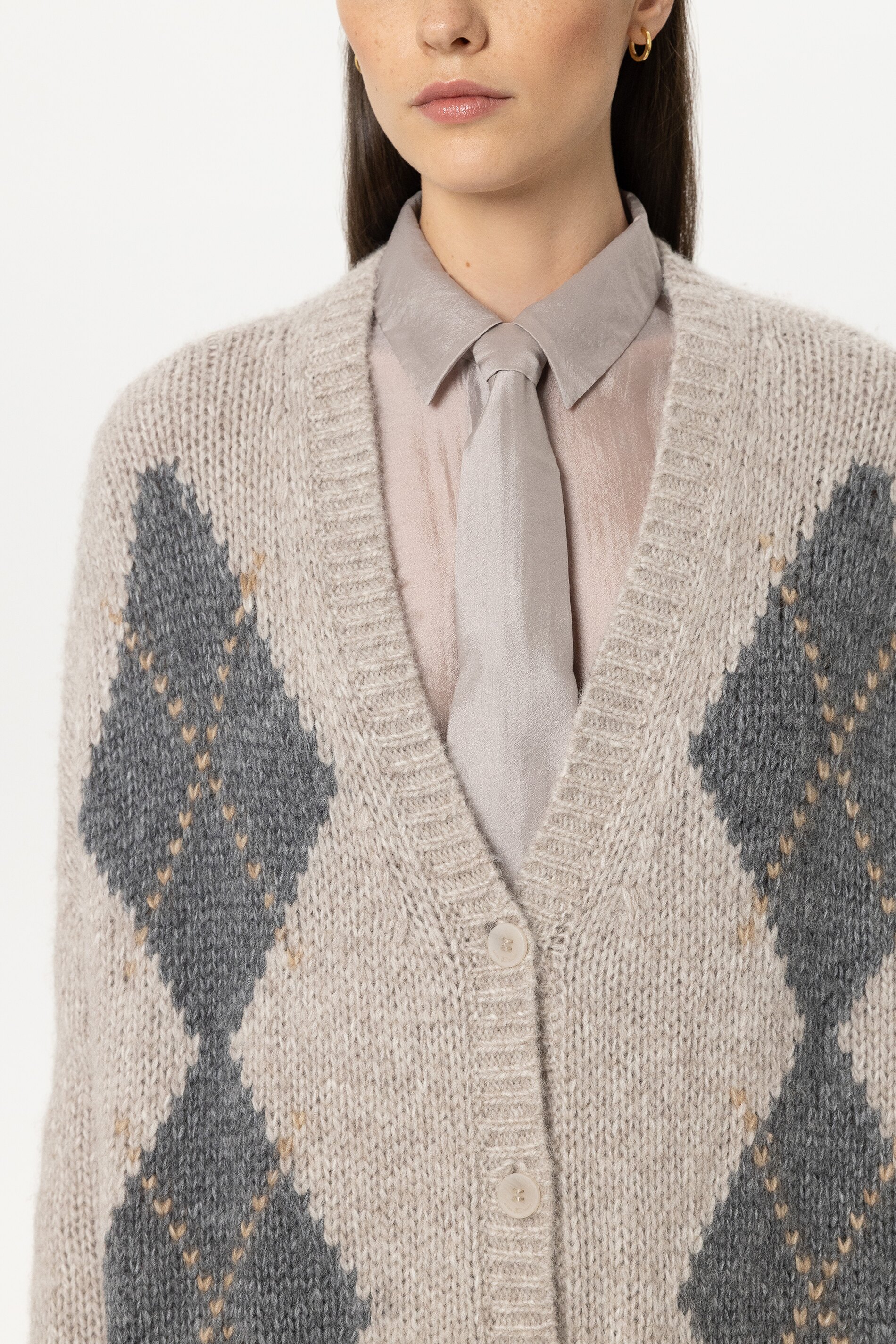 Luisa Cerano - Alpaka Mix Cardigan mit Muster