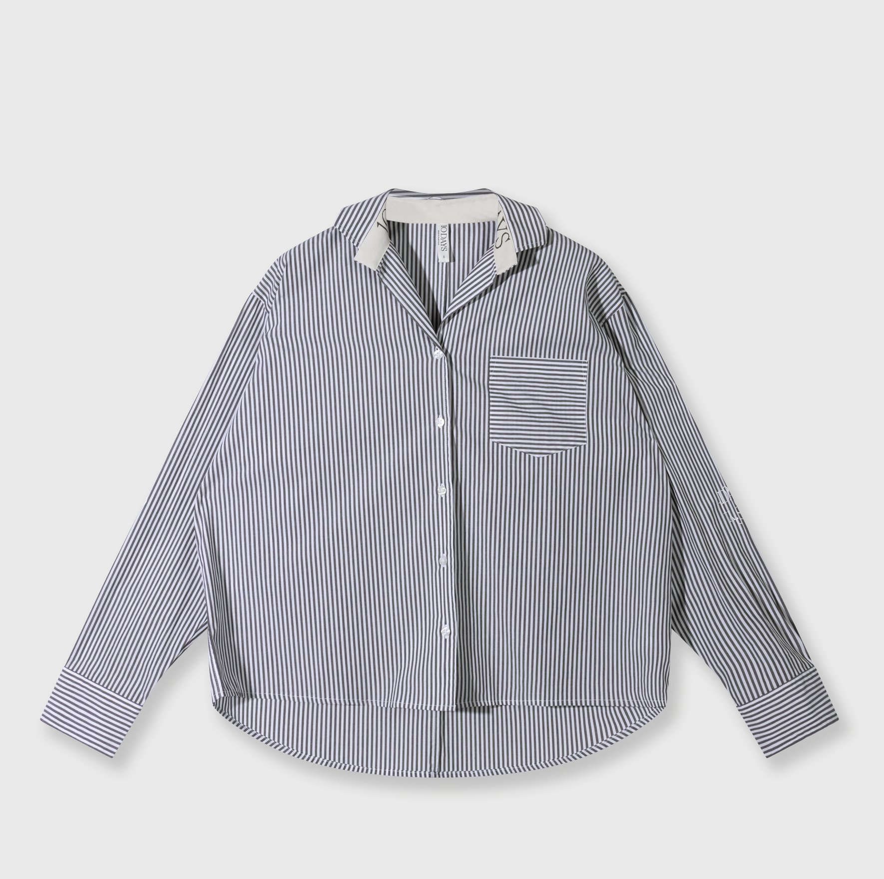 10 Days - Bluse mit Streifen weiß/grau