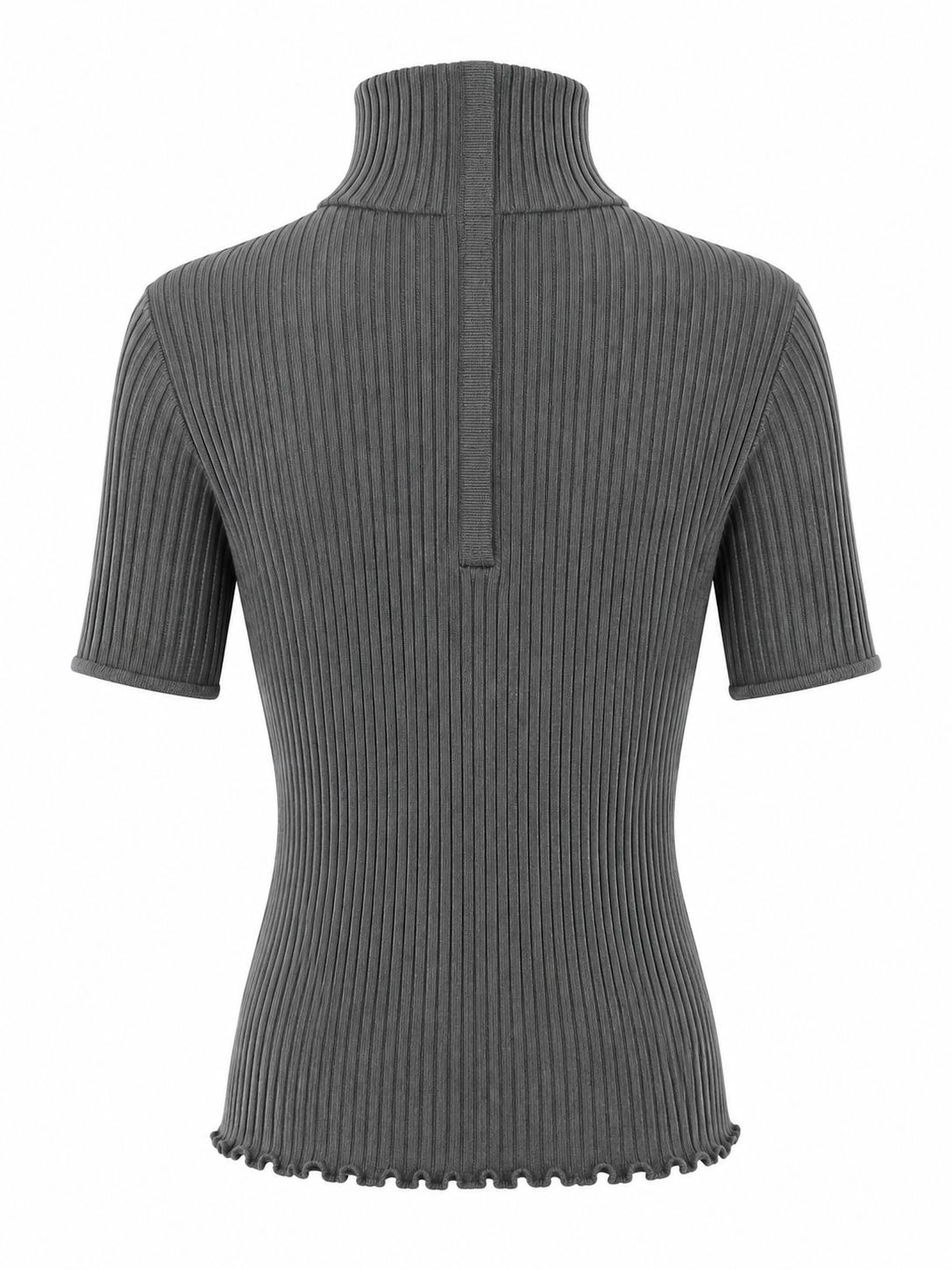 Uli Schneider - Rippstrickpullover Graphit mit Turtleneck
