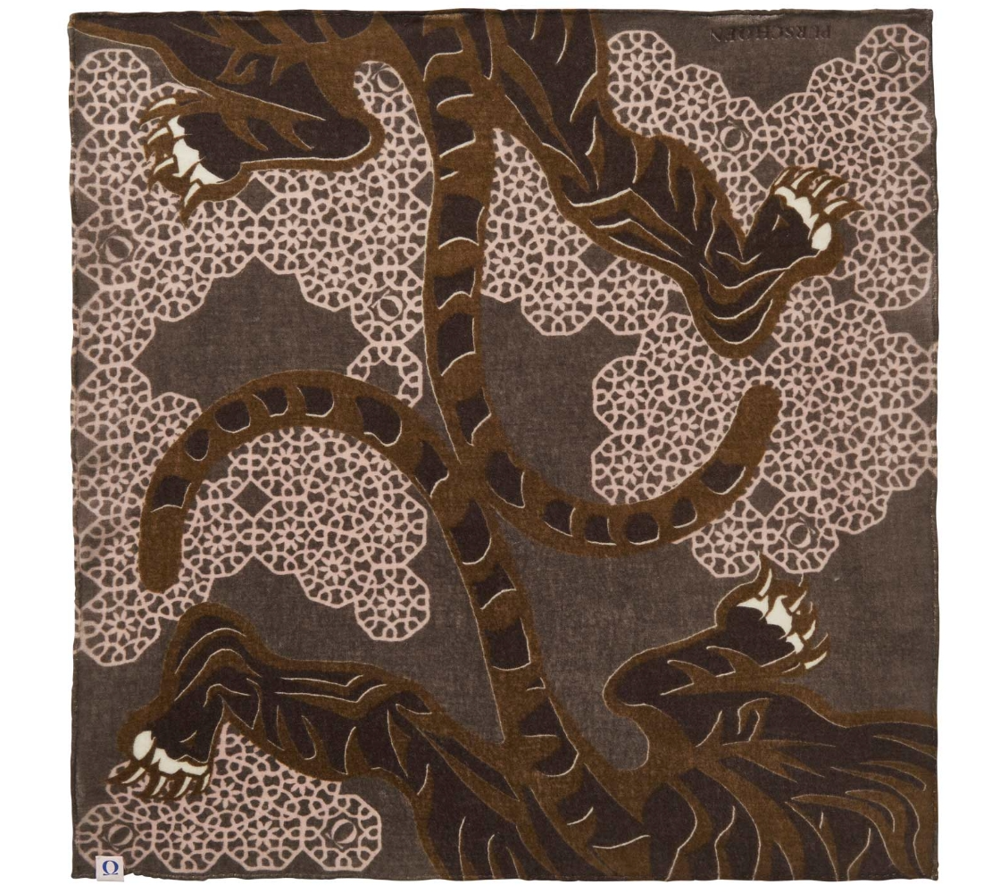 PUR SCHOEN - Nickituch Bengal Tiger Stone Grey Cashmere