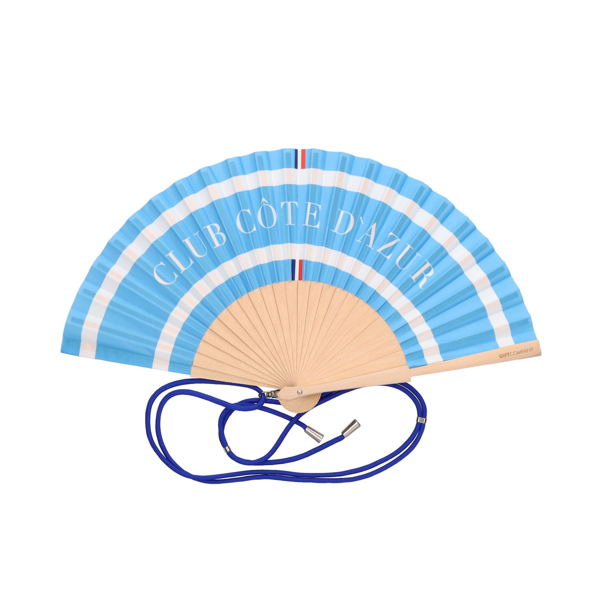 Fächer Blau Riviera Stil Sommer Accessoire