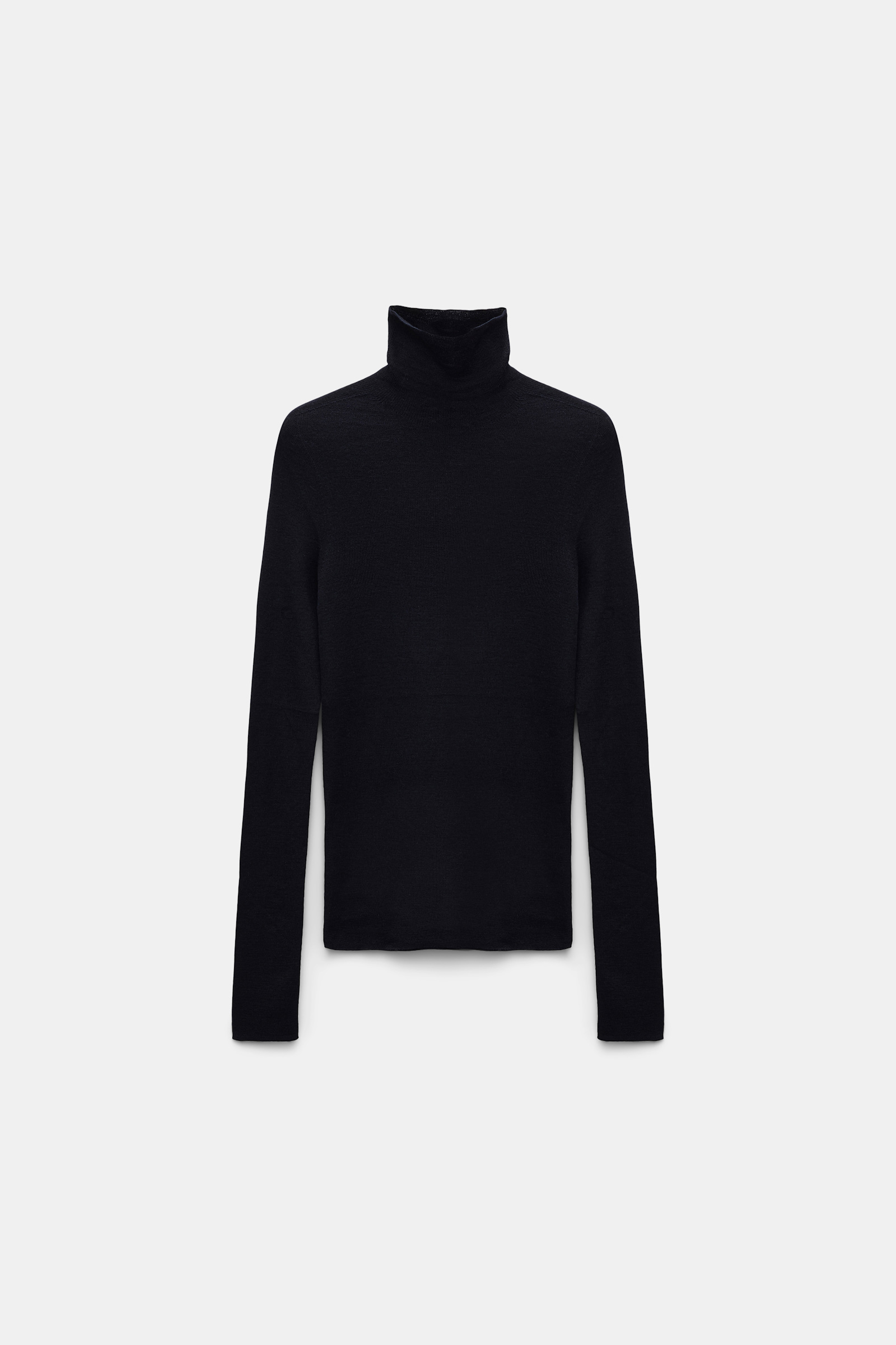 Dorothee Schumacher - Rollkragenpullover Dark Navy Merino Rippstrick