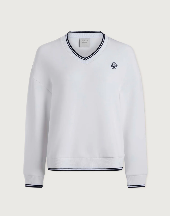 Varley - Sweater mit V-Ausschnitt weiß