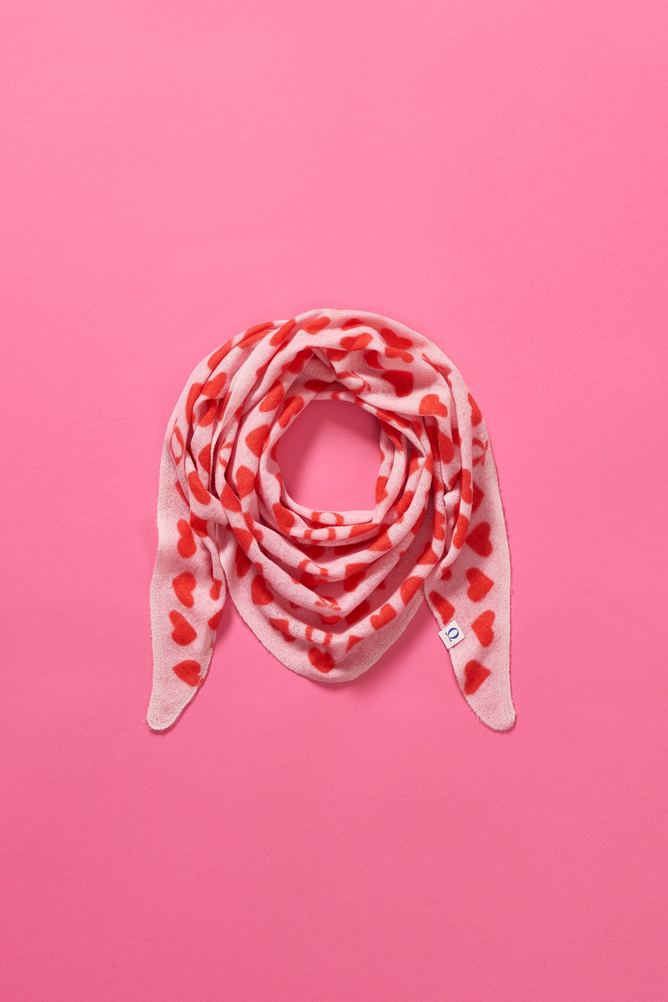 PURSCHOEN - Dreieckstuch Heartbeat Rose Chili Red Kaschmir Halstuch